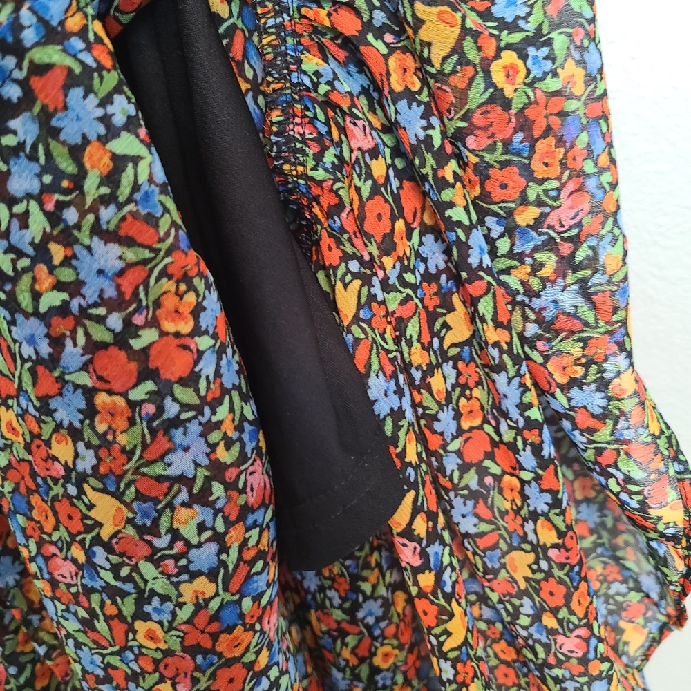 nwot Tommy Hilfiger Ditsy Floral Boho Tiered Dress XL Women's 14 - Picture 8 of 12